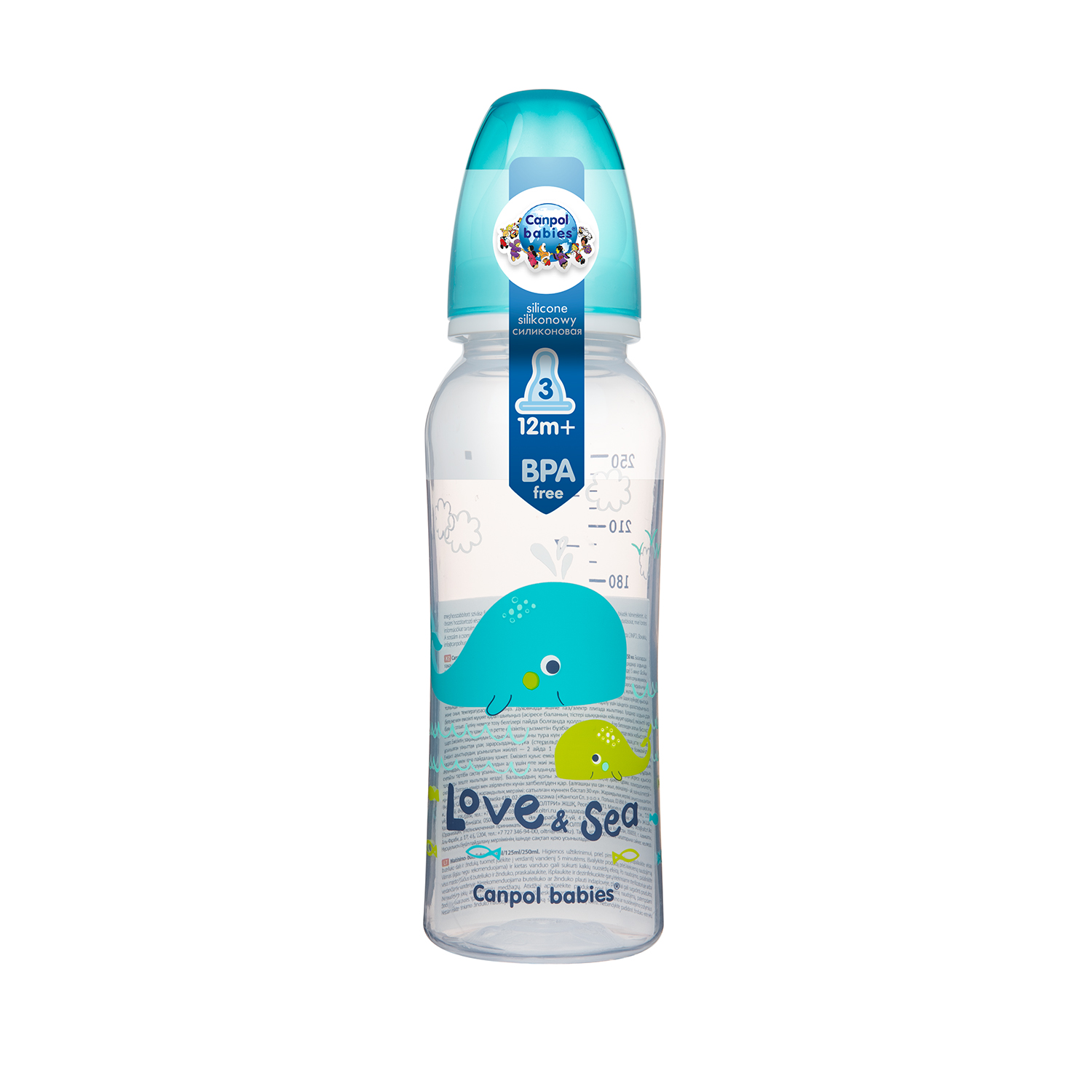 Канпол FOR KIDS Canpol Polypropylene Bottle 250ml `Love and Sea` #4377